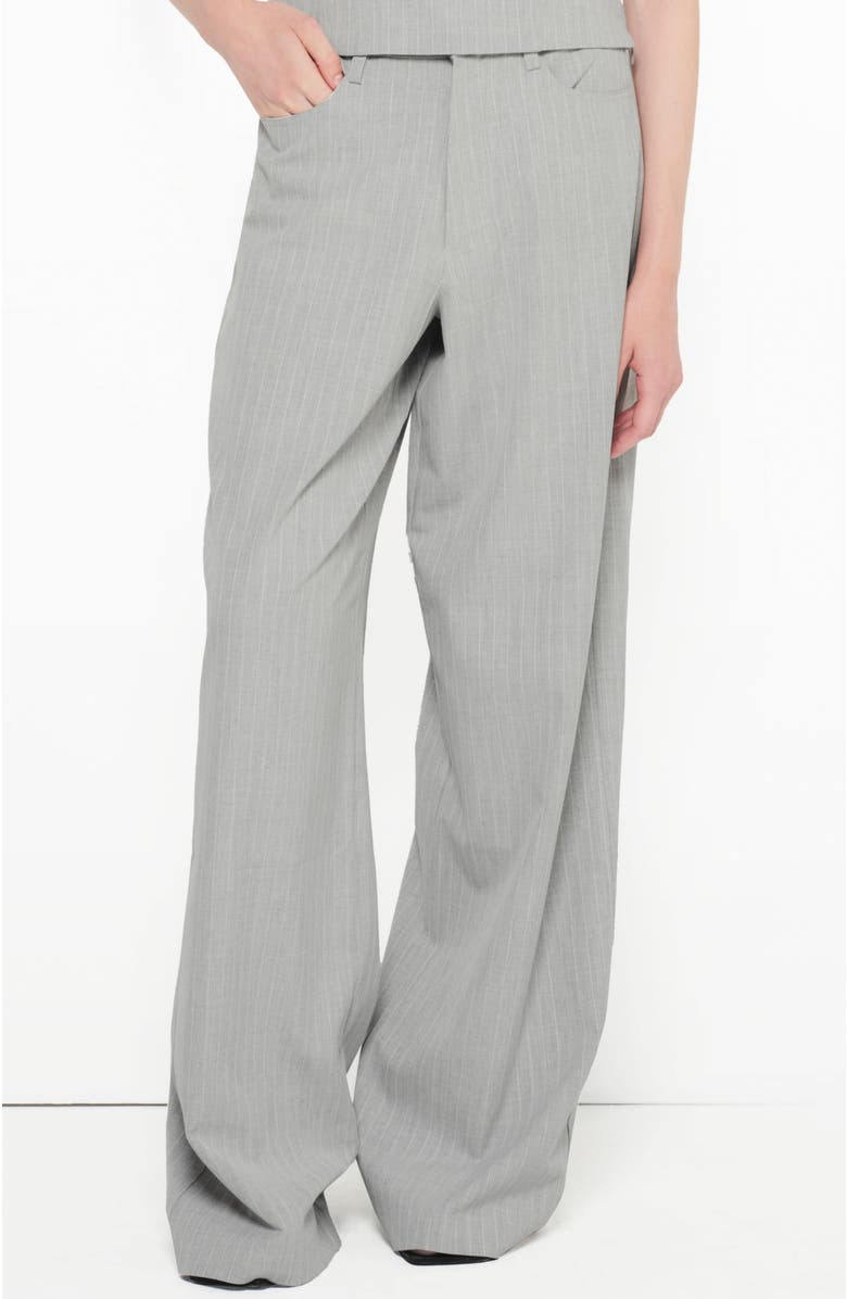 AS by DF Luxembourg Baggy Trousers, Main, color, Gray Pinstripe