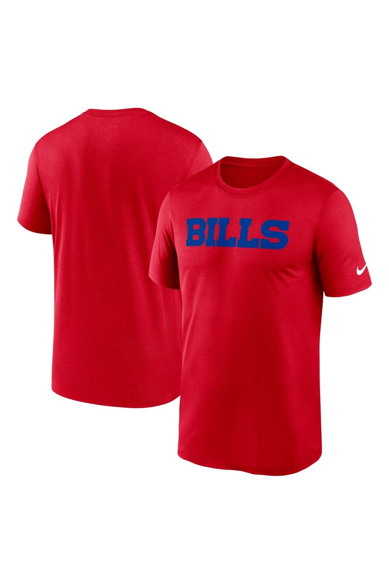 Men's Nike Red Buffalo Bills Primetime Legend Wordmark Performance T-Shirt, Alternate, color, Red
