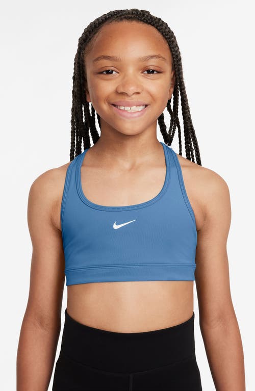 Nike Kids' Dri-fit Racerback Sports Bra In Blue