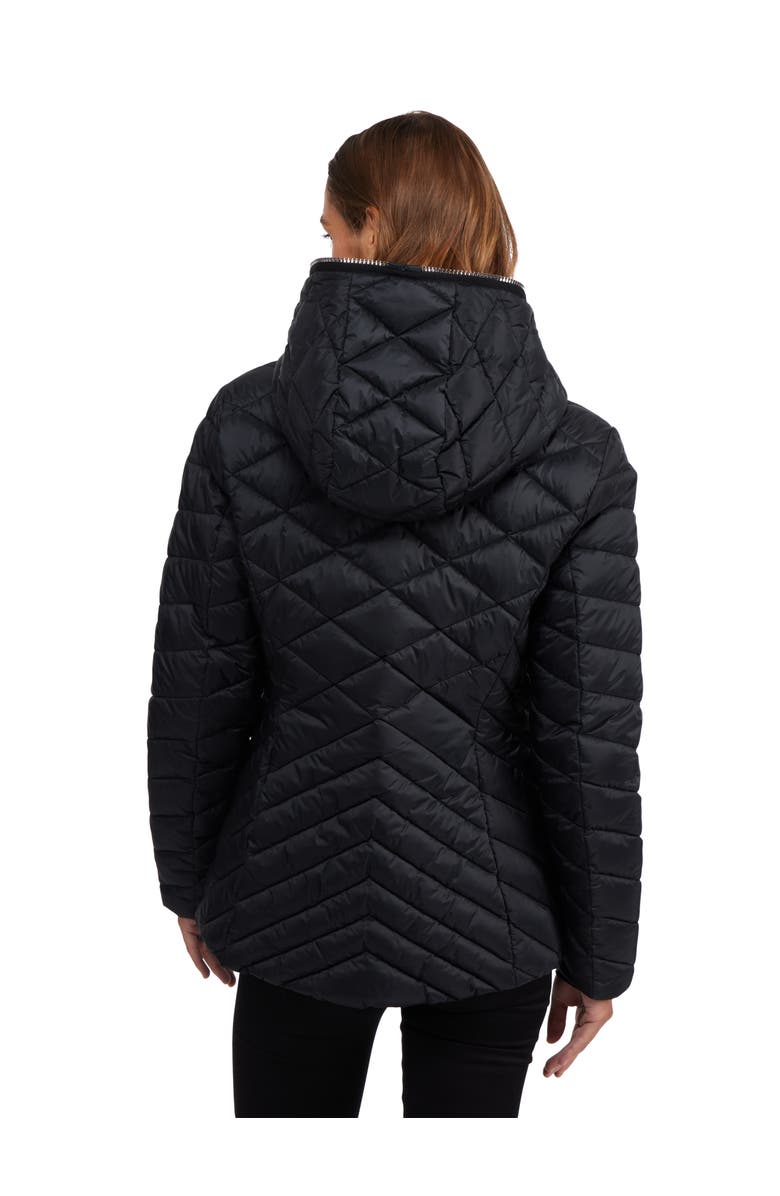 Pajar Nyota Lightweight Mixed-Diamond Quilted Packable Jacket, Alternate, color, Black