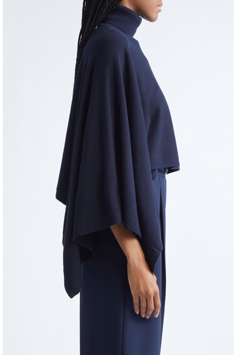 Cashmere Turtleneck Poncho, Alternate, color, MIDNIGHT