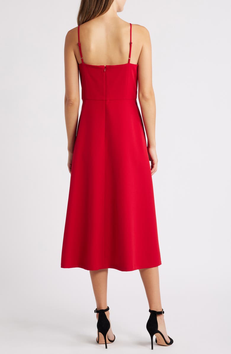 Anne Klein Bow Bodice Midi DRess, Alternate, color, 