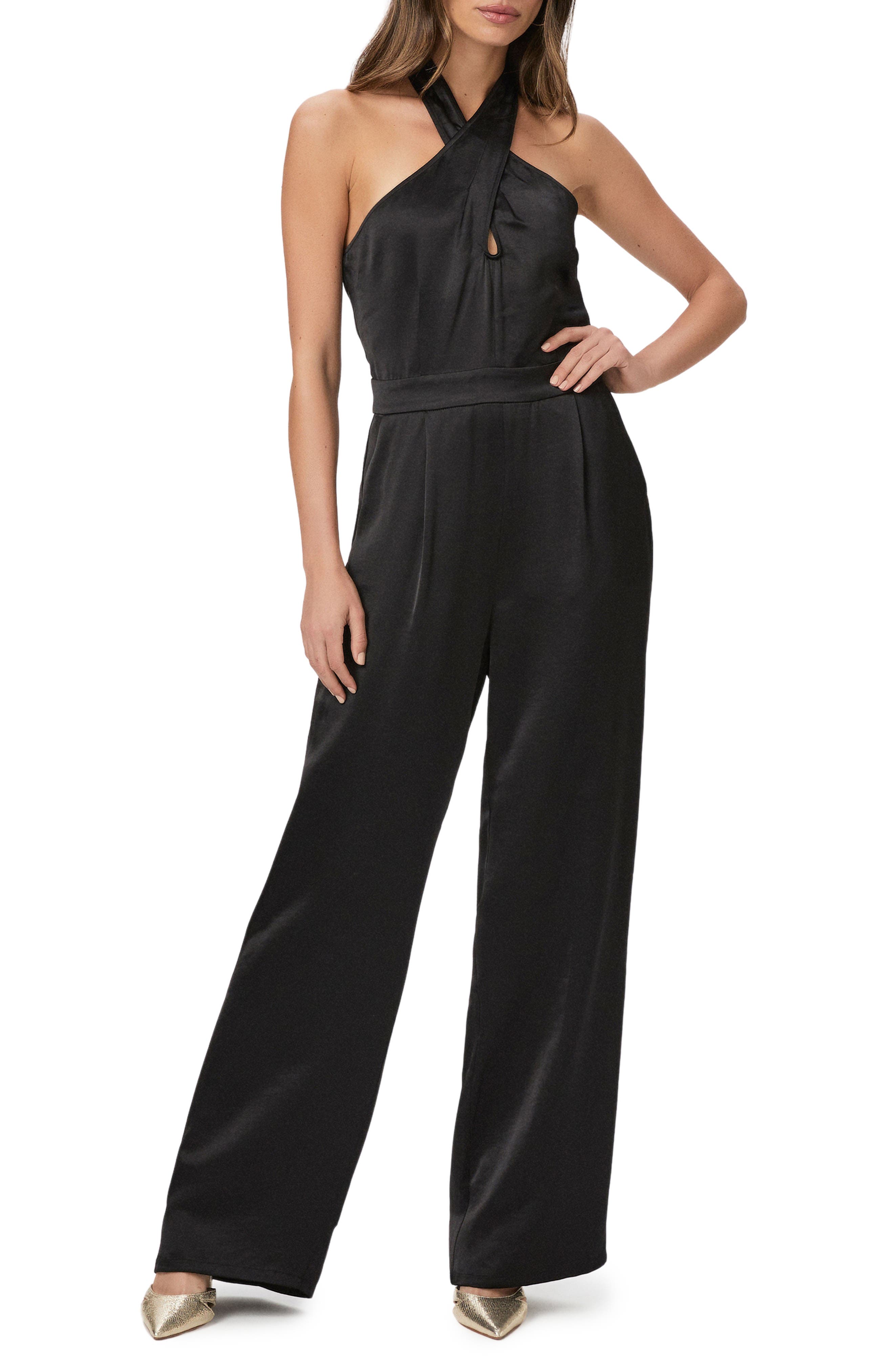 PAIGE Alimara Halter Wide Leg Jumpsuit
