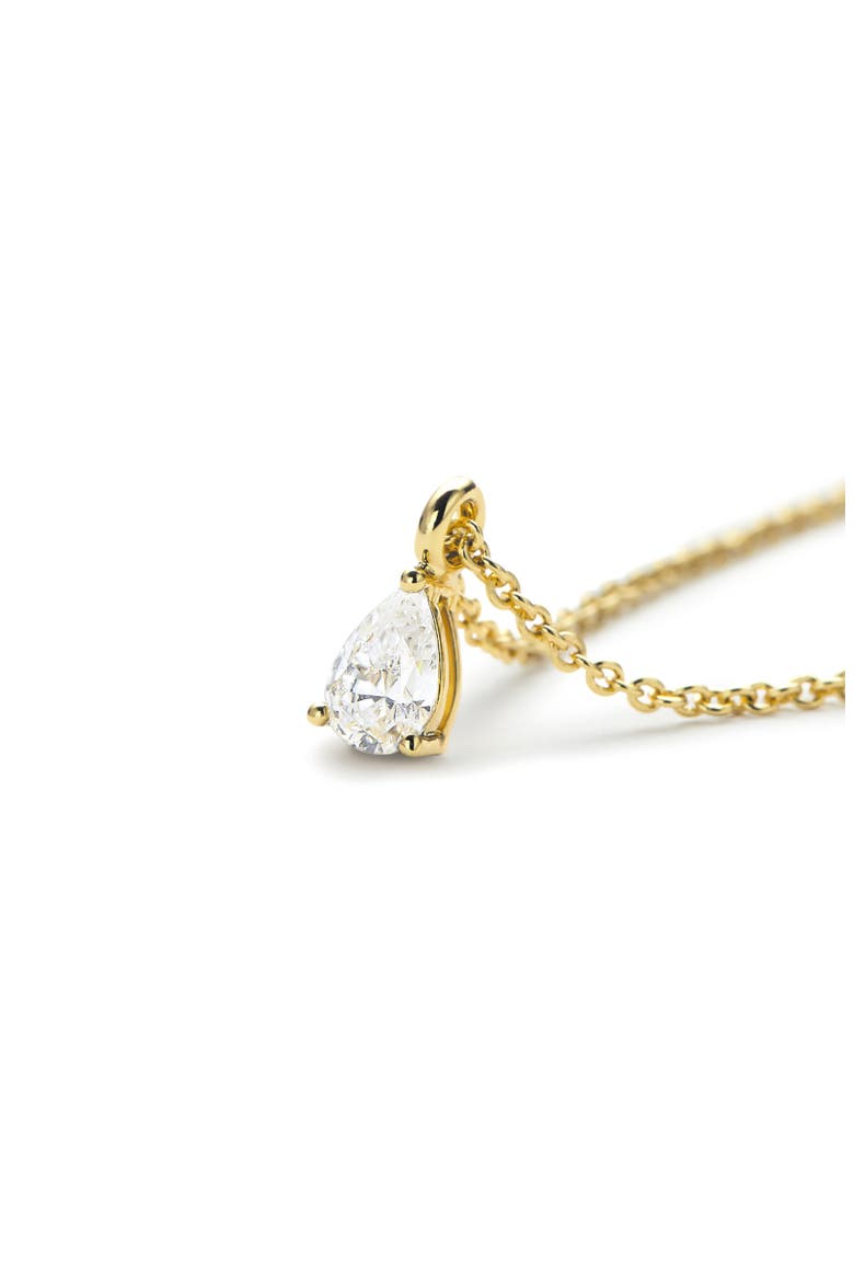 Delicate Solitaire Pendant - Elise Pendant, Alternate, color, Gold
