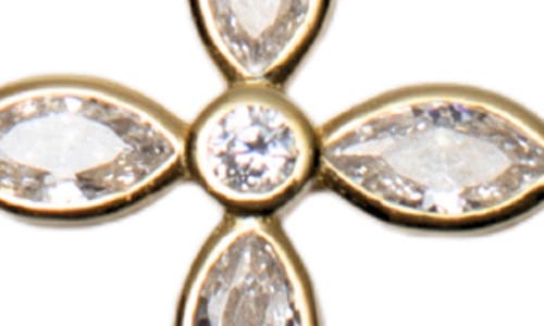 Argento Vivo Cross Cubic Zirconia Pendant Necklace In Gold