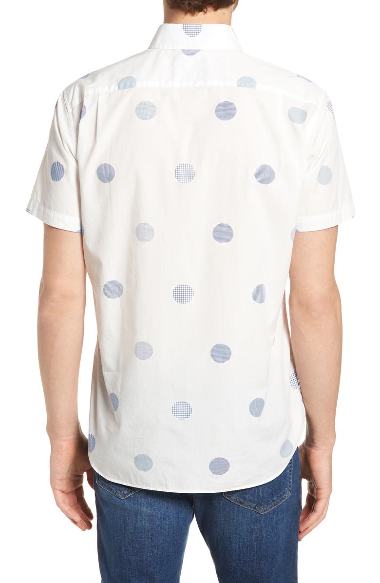Bonobos Slim Fit Polka Dot Sport Shirt, Alternate, color, 