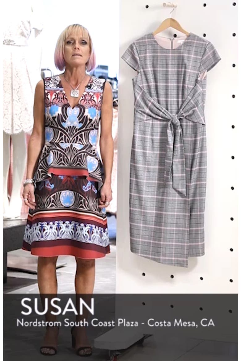 Wrapped Plaid Sheath Dress video