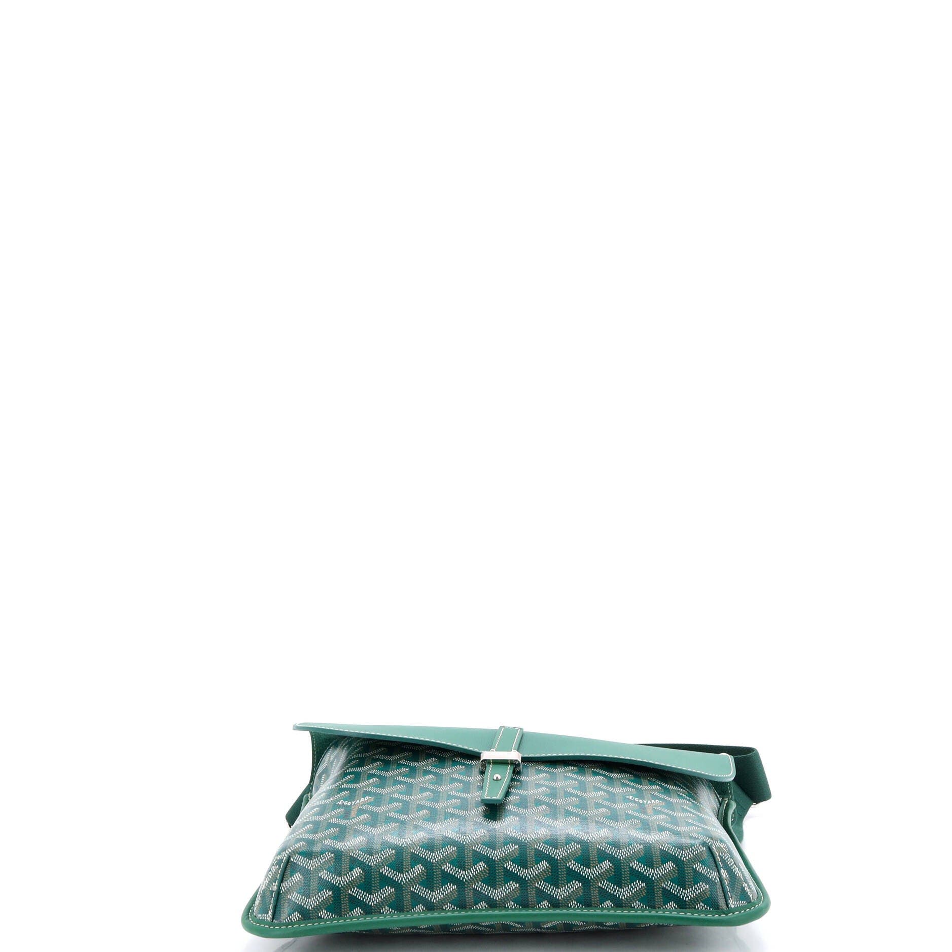 Pre-Owned Goyard Coursier Messenger Bag Coated Canvas and Leather, Alternate, color, Green