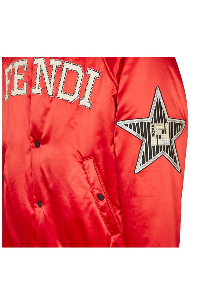 Logo Satin Bomber Jacket, Alternate, color, CANCER