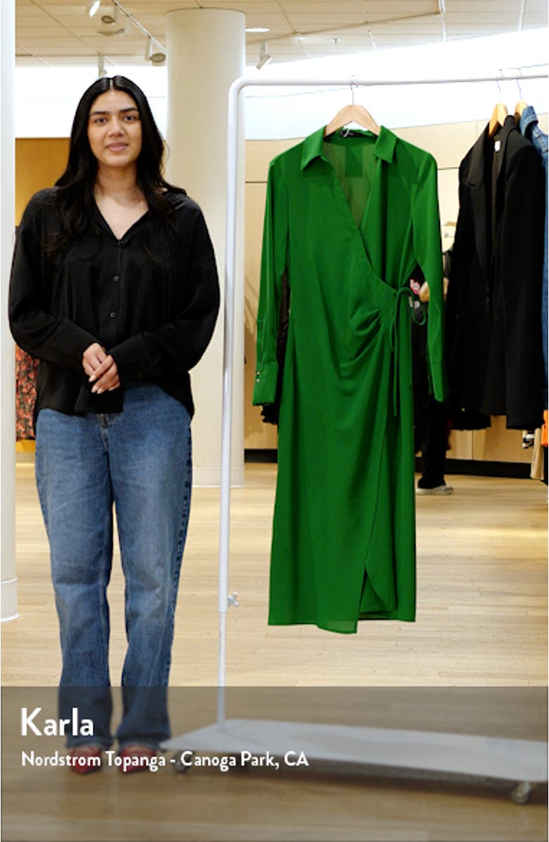 Long Sleeve Belted Shirtdress, sales video thumbnail