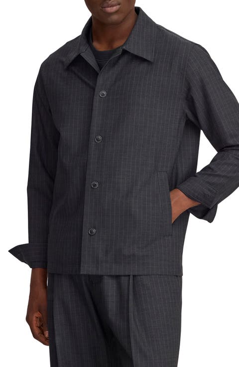 Zander Pinstripe Shirt Jacket