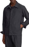 NN07 Zander Pinstripe Shirt Jacket