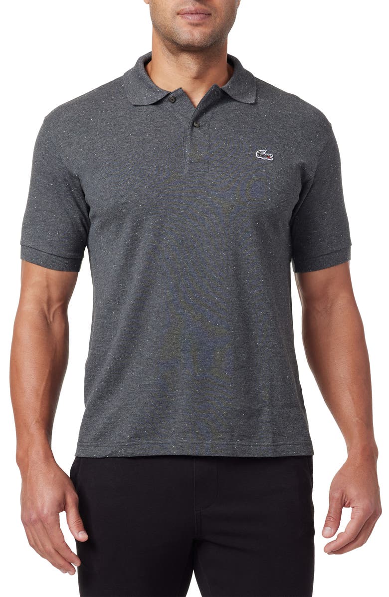 Lacoste Classic Fit Cotton Blend Polo, Main, color, Bitume Neps