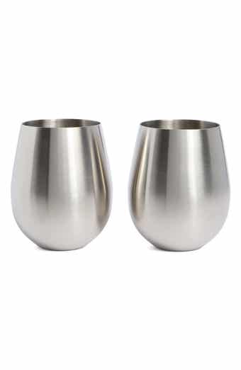 Viski Stainless Steel Set of 2 Wine Tumblers