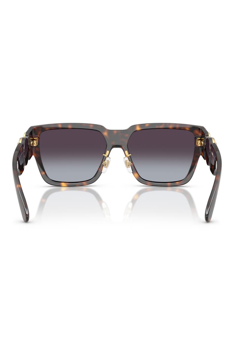 Biggie 57mm Rectangular Sunglasses, Alternate, color, HAVANA