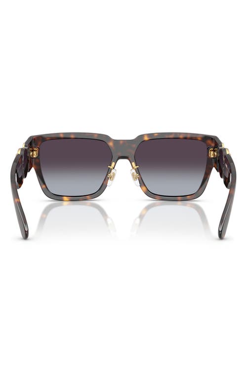 Versace Biggie 57mm Rectangular Sunglasses In Havana