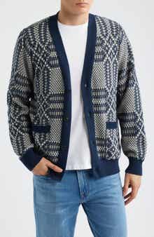Overshot Geometric Intarsia Cardigan