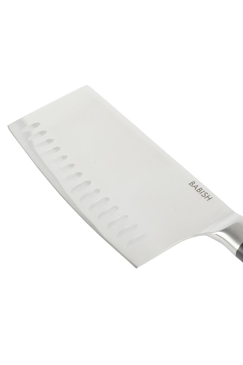 High Carbon German Steel Full Tang Forged Cleaver Knife, Alternate, color, Stainless Steel