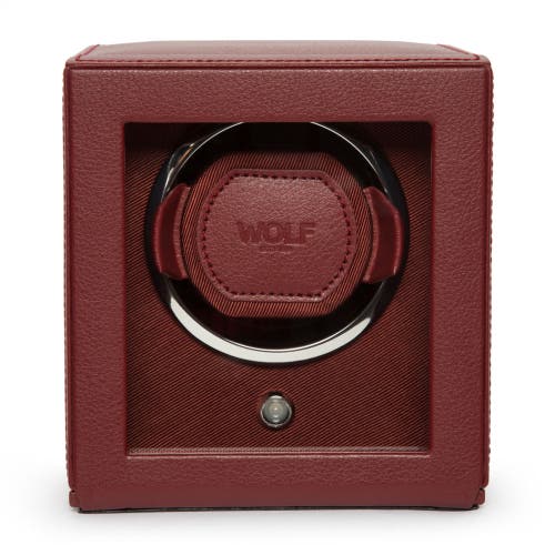 Wolf Cub Watch Winder With Cover In Bordeaux