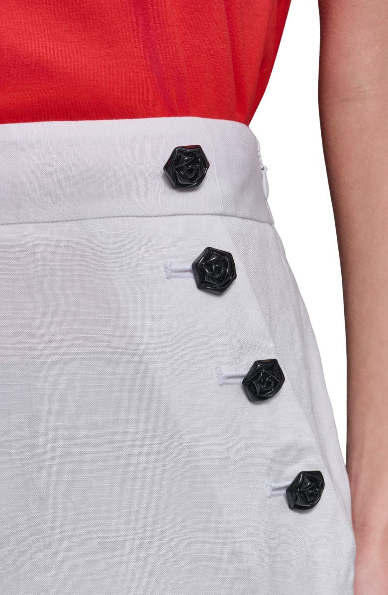 KARL LAGERFELD PARIS Linen Blend Sailor Pants, Alternate, color, 