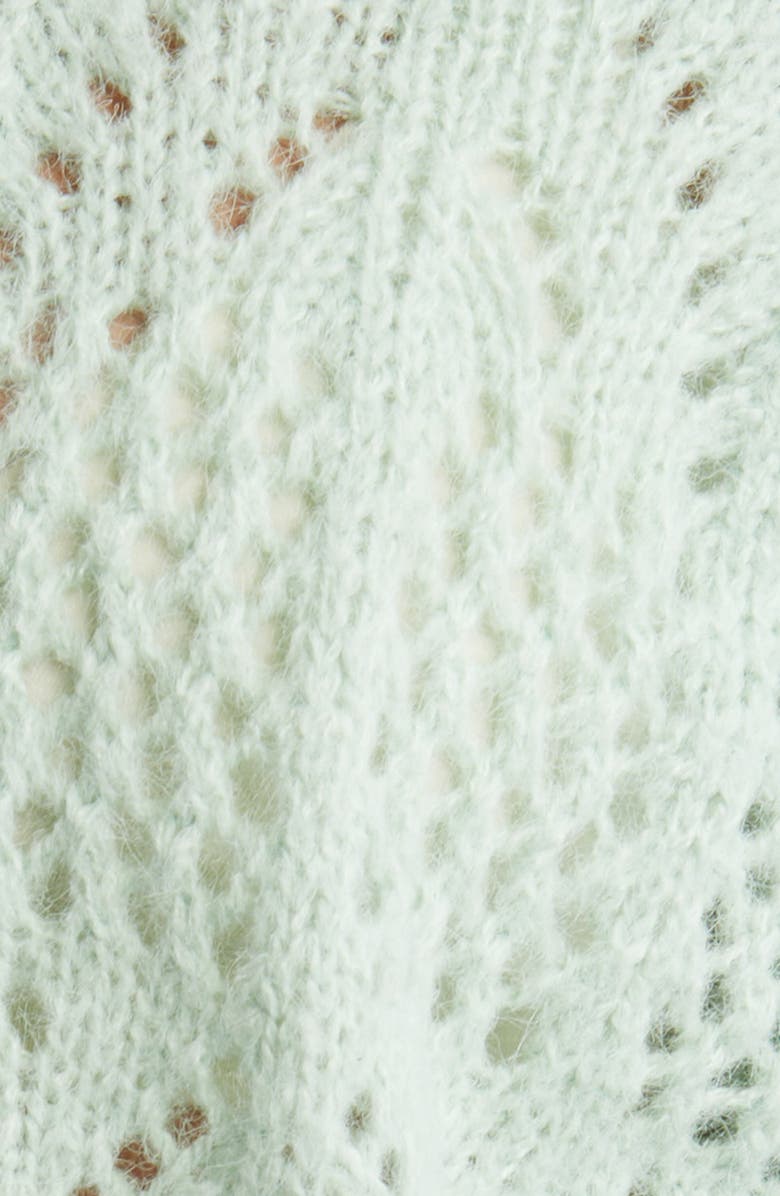 Topshop Pointelle Crewneck Sweater, Alternate, color, 