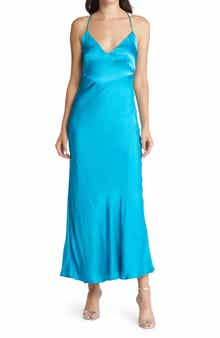 Madelyn Charmeuse Midi Slipdress