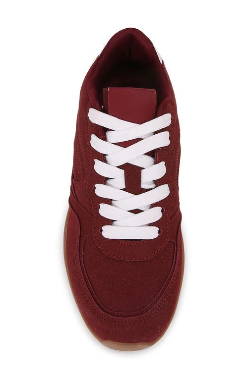 Berness Low Top Sneaker In Burgundy