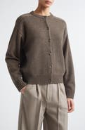 Loulou de Saison Aidar Crop Wool & Cashmere Crewneck Cardigan
