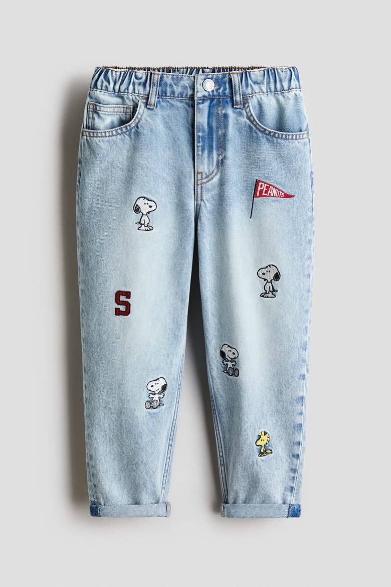 Regular Fit Printed  Jeans, Alternate, color, Light denim blue/Snoopy