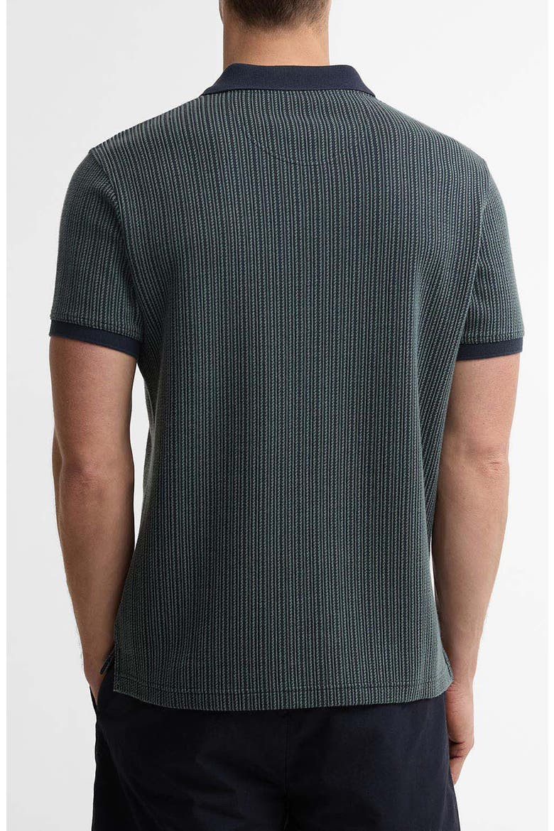 Harworth Textured Stripe Cotton Polo, Alternate, color, DARK NAVY
