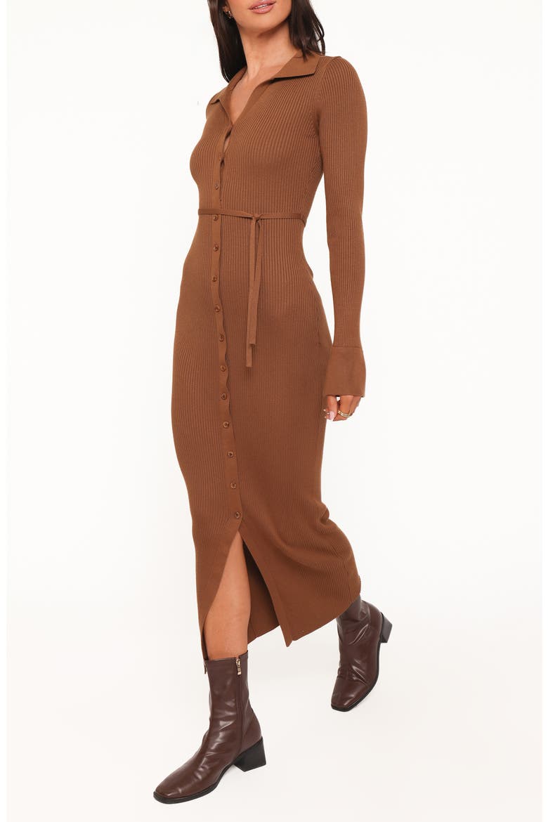 Kadi Maxi Sweater Dress, Alternate, color, BROWN
