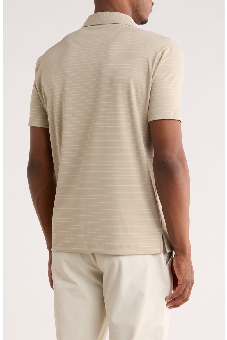 Nublend Stripe Hybrid Piqué Polo, Alternate, color, STONE