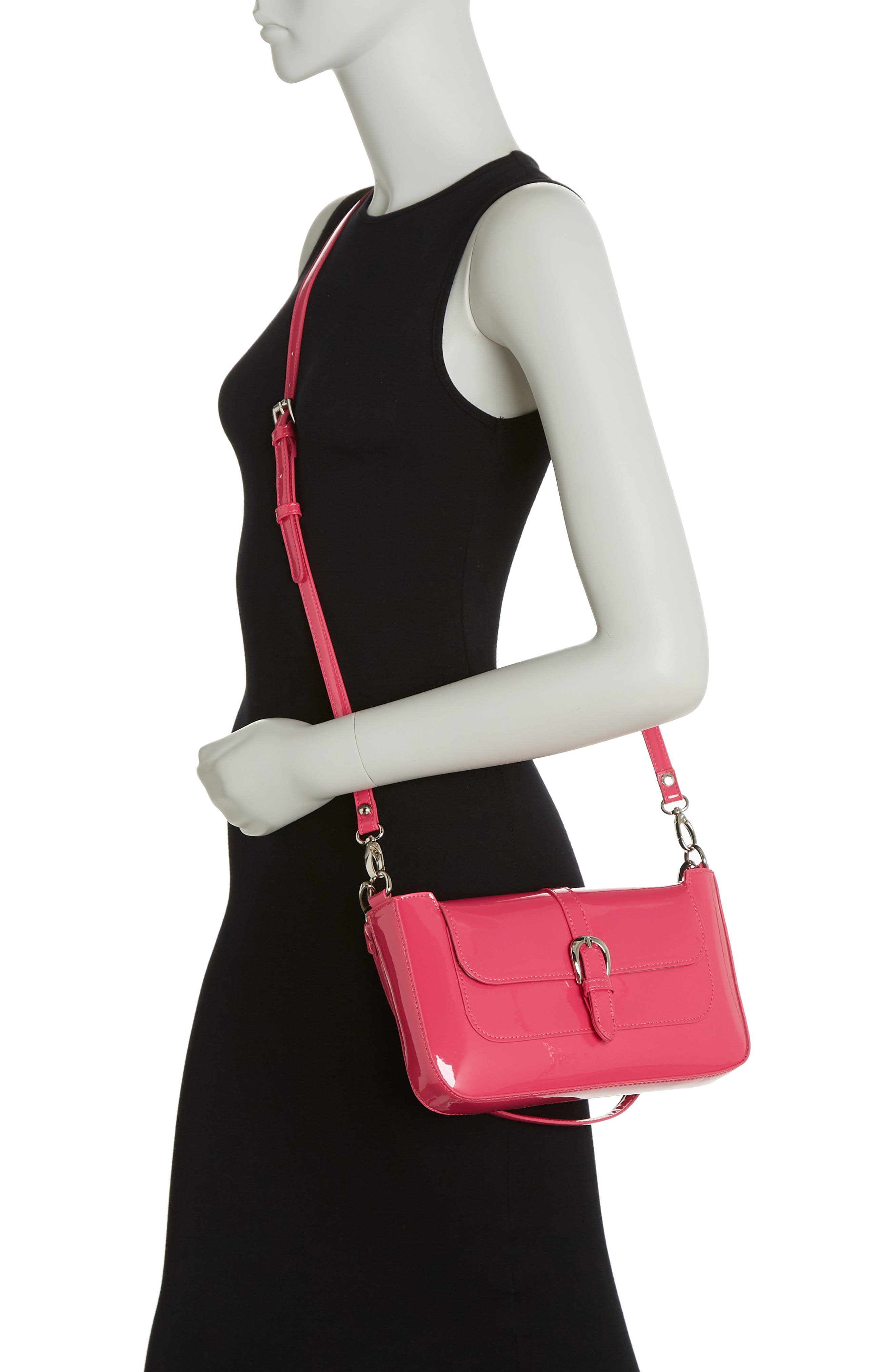 Madden Girl Patent Convertible Shoulder Bag, Alternate, color, 