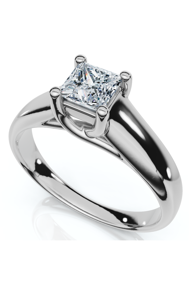 Bliss Diamond 1ct Princess Cut Lab Grown Diamond Solitaire Engagement Ring 14k Gold, Alternate, color, 14K White Gold