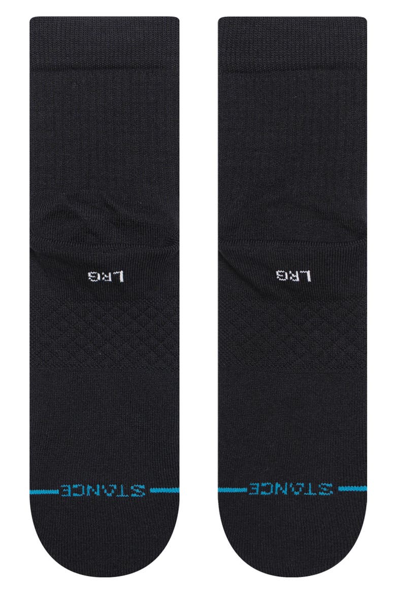 Icon 3-Pack Quarter Crew Socks, Alternate, color, BLACK