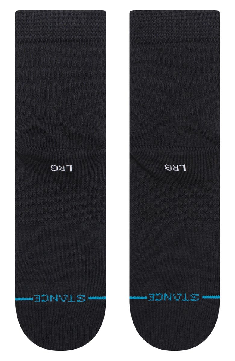 Stance Icon 3-Pack Quarter Crew Socks, Alternate, color, Black