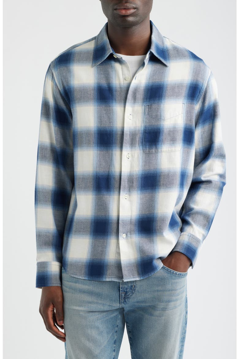 Teamkit Flannel Button-Up Work Shirt, Alternate, color, FADE PLAID