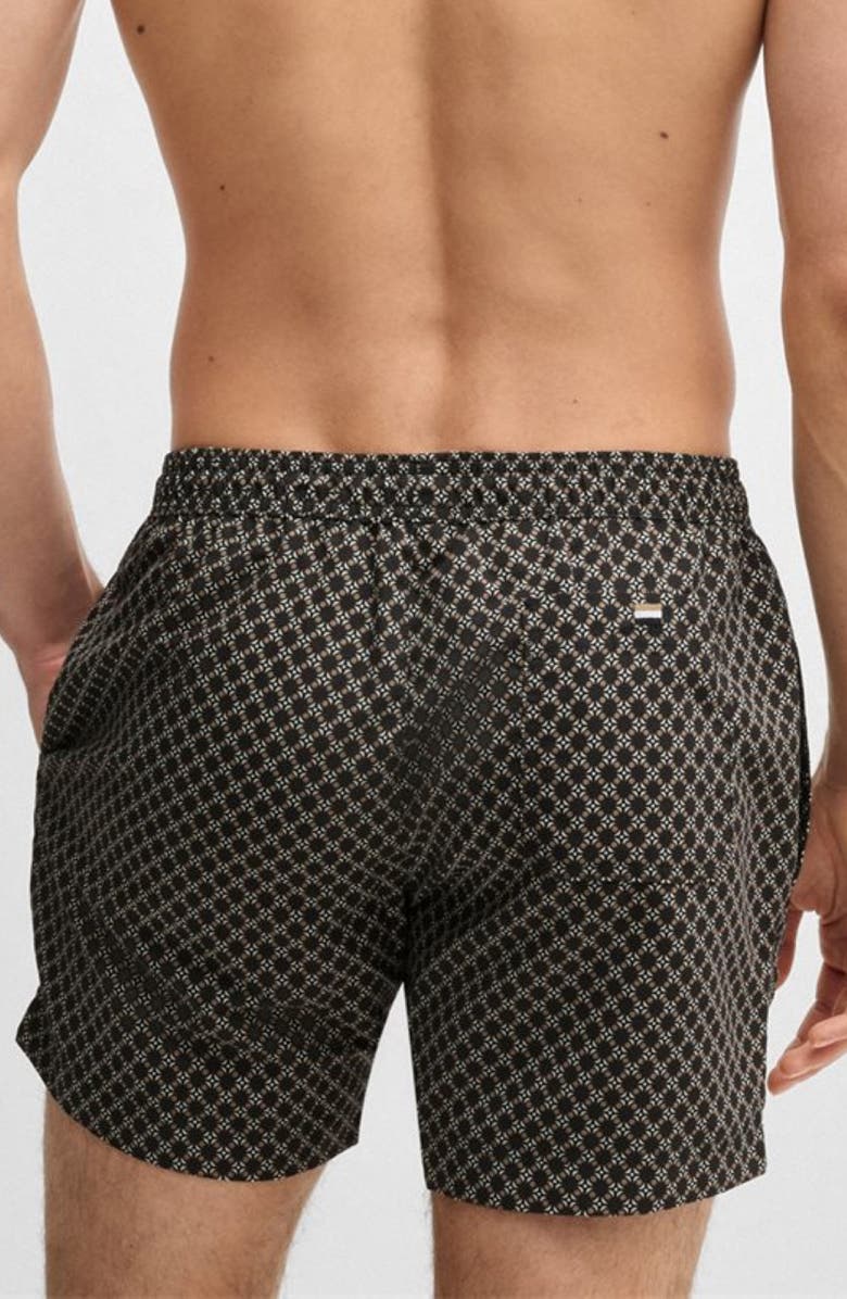 BOSS Vibe Swim Trunks, Alternate, color, Black