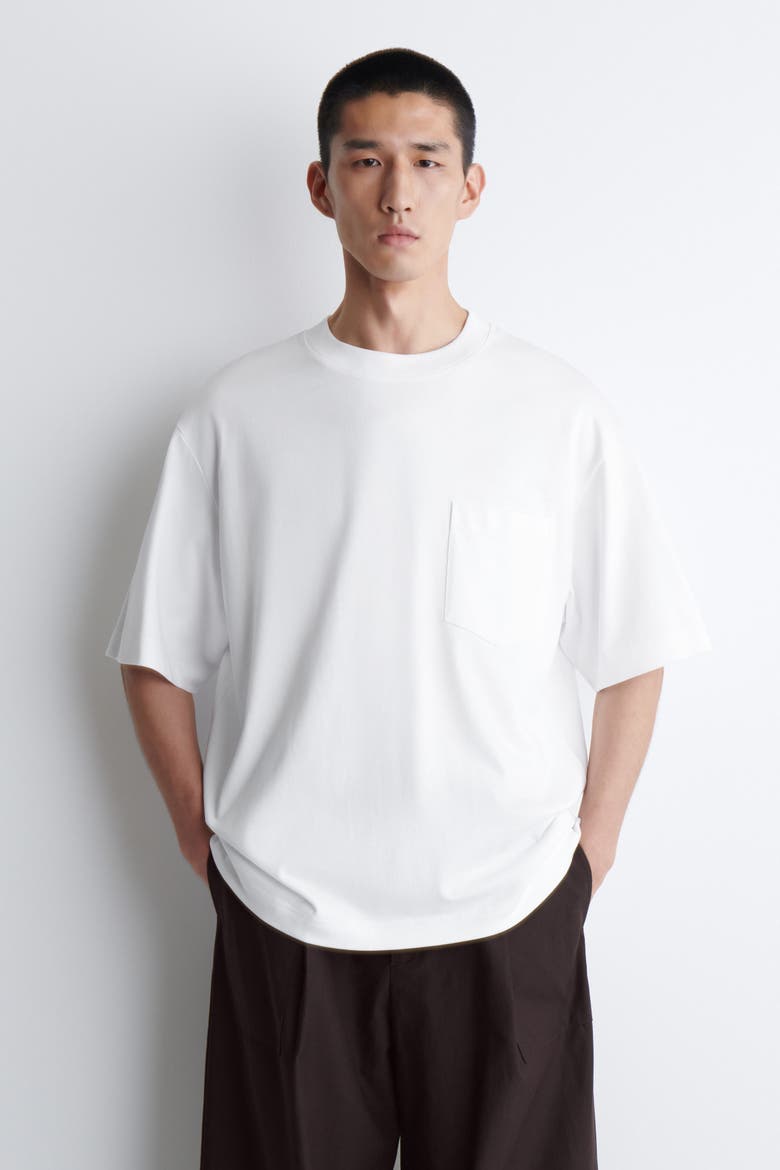 Oversized Heavyweight Cotton T-Shirt, Main, color, WHITE