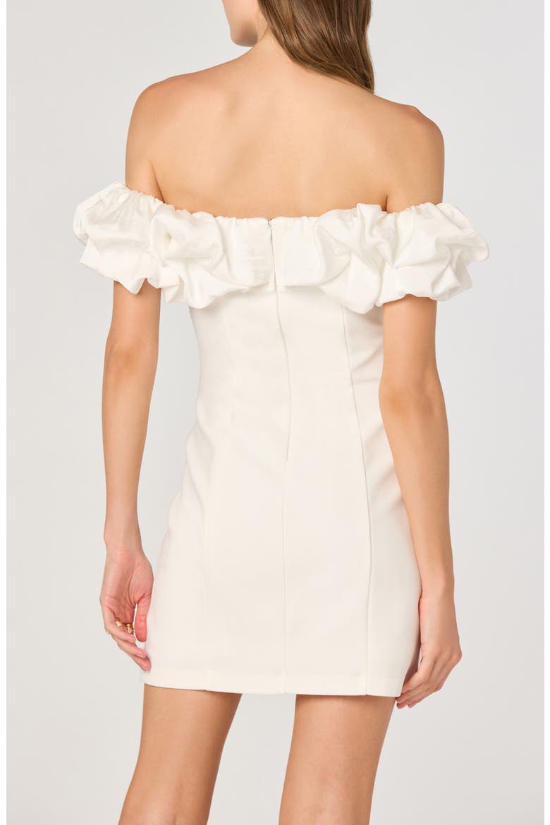 Off-the-Shoulder Minidress, Alternate, color, WHITE