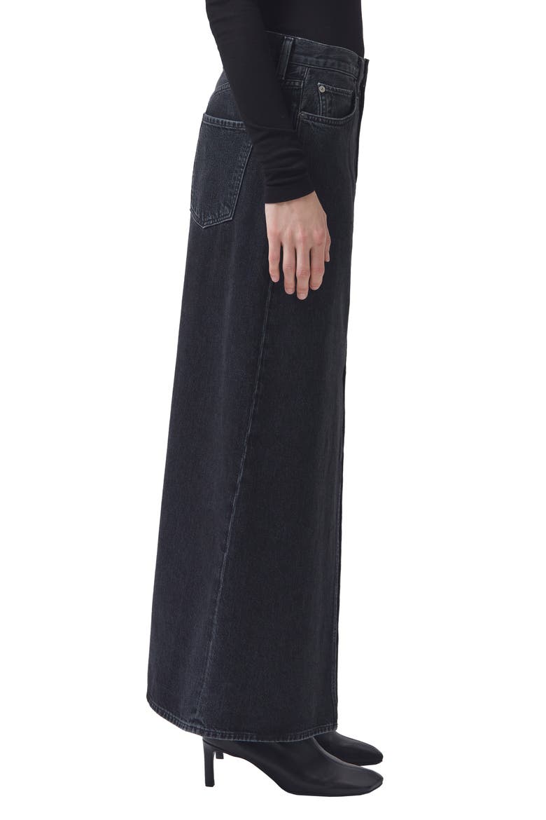 Leif Longline Denim Skirt, Alternate, color, SPIDER