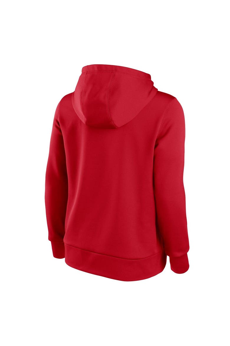 Women's Nike Red Washington Nationals Alternate Logo Performance Pullover Hoodie, Alternate, color, Red