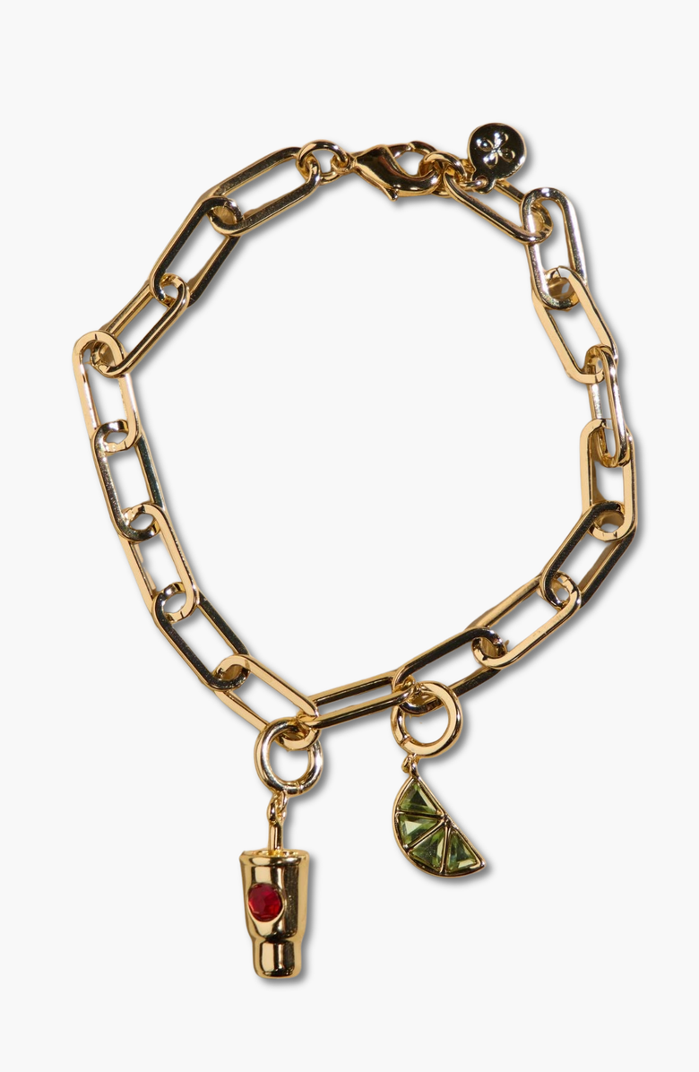 Nickel & Suede Soda Cup Charm, Alternate, color, Yellow Gold