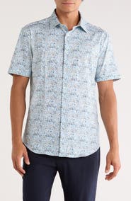 Bugatchi Miles OoohCotton® Short Sleeve Button-Up Shirt