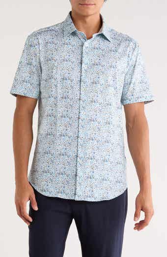 Bugatchi Miles OoohCotton® Short Sleeve Button-Up Shirt