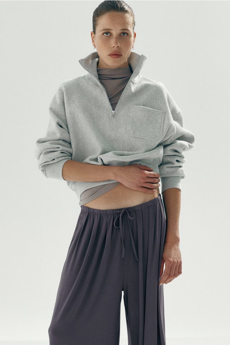 Jersey Drawstring Trousers, Alternate, color, Dusty purple