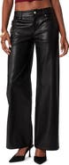 EDIKTED Straight Leg Faux Leather Jeans