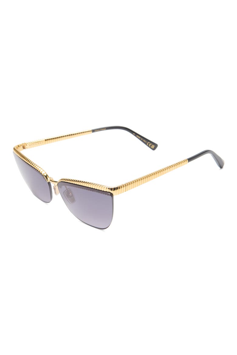 Tubogas Semi Rimless Cateye Sunglasses, Alternate, color, SHINY ENDURA GOLD / SMOKE