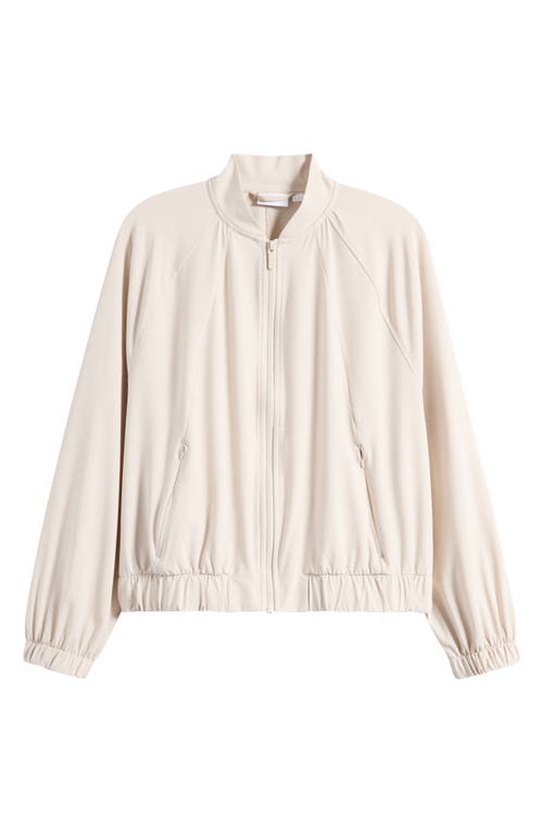 Zella In Flight Bomber Jacket In Grey Moonbeam