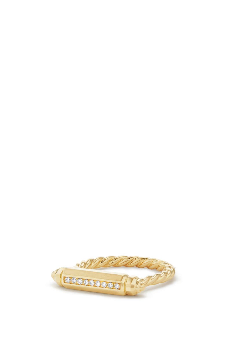 Barrels Ring with Diamonds in 18K Gold, Main, color, YELLOW GOLD